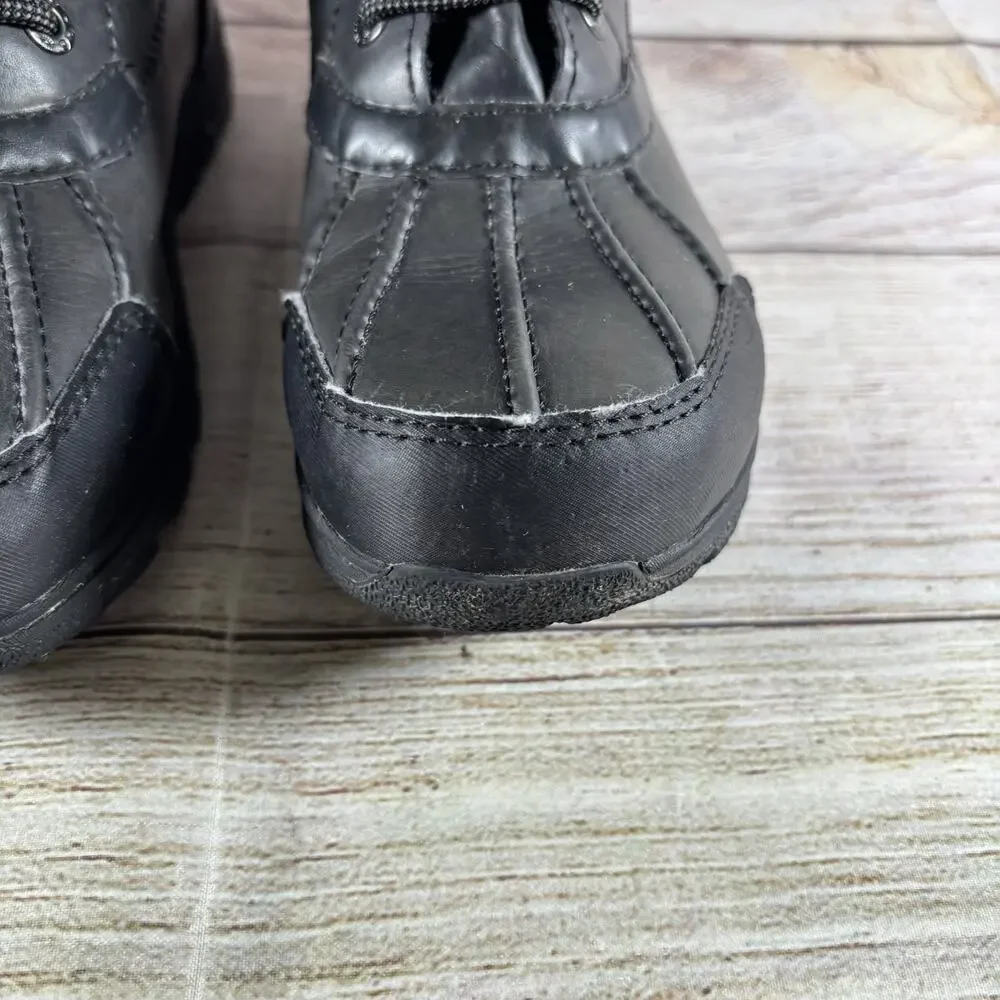 UGG Waterproof Shearling Lace Up Winter Boots Kids Size 4 Black